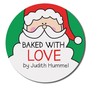 Baked with Love Santa Label