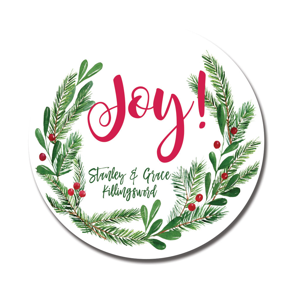 Joy Wreath Sticker