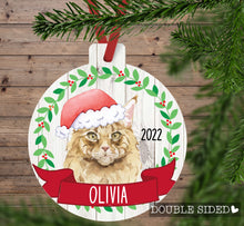 Load image into Gallery viewer, Cat Christmas Ornament (5 breeds)